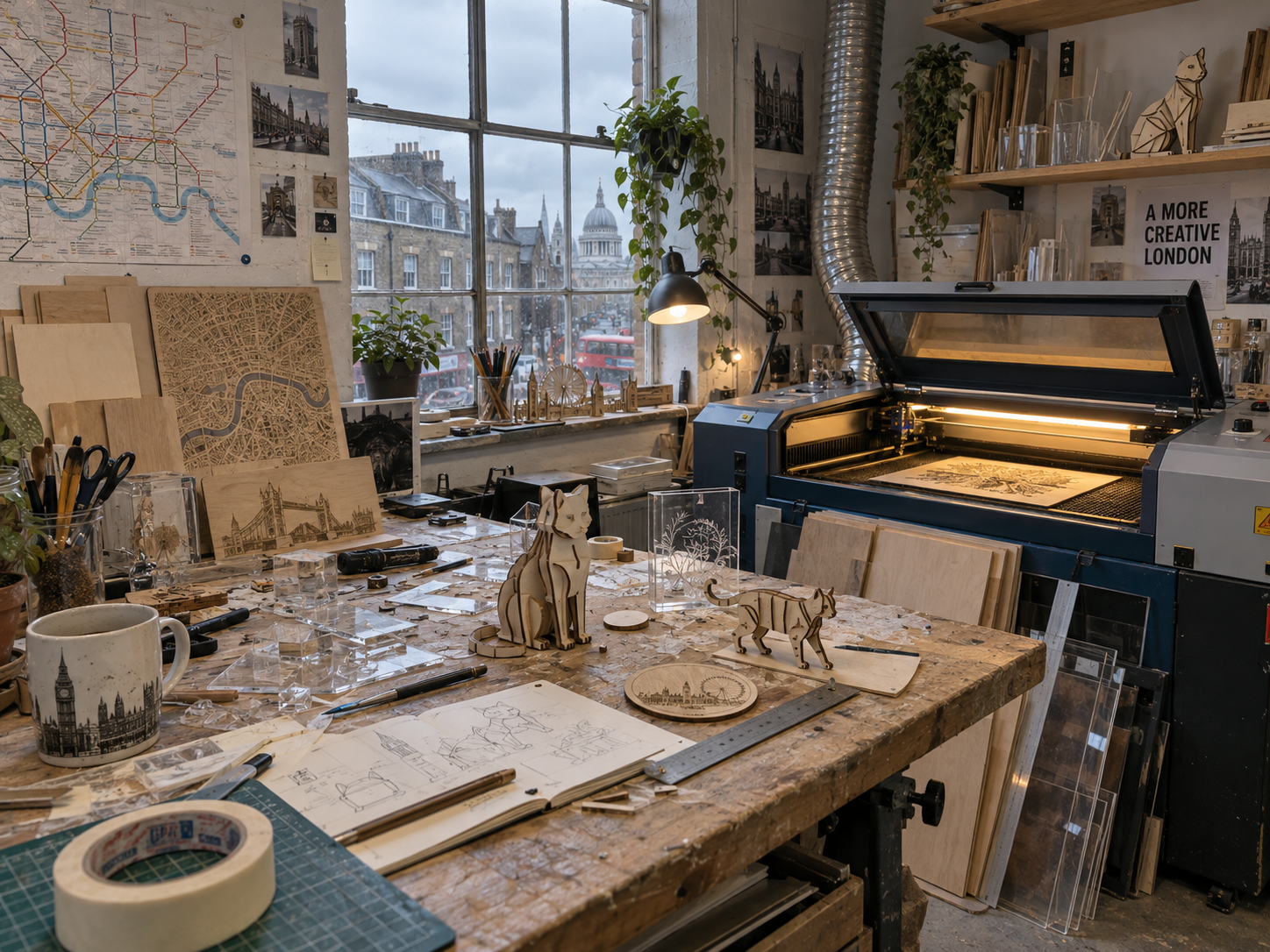 Instant Laser Cut studio in London